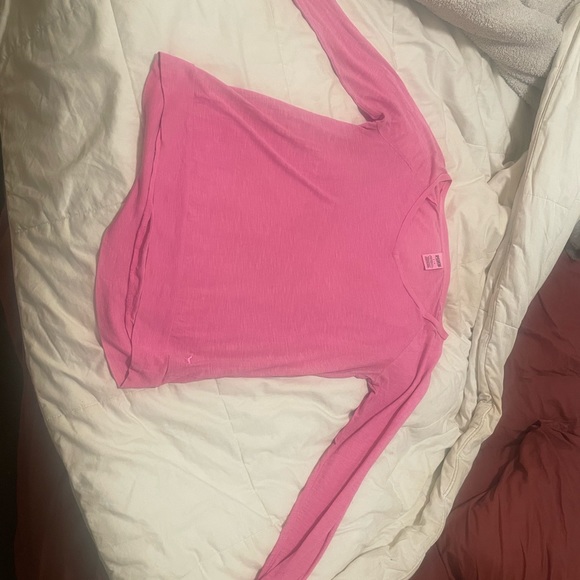 EUC Victoria’s Secret PINK! Neon pink long sleeve tee in S - Picture 5 of 16